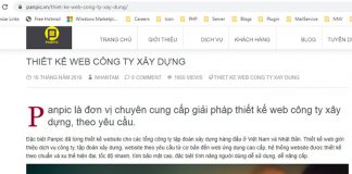 CSS viết in hoa chữ đầu dòng cách điệu 2 dòng Panpic thiết kế website công ty xây dựng