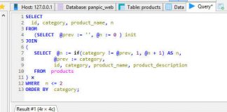 MySQL cách truy vấn chỉ lấy 2 sản phẩm của mỗi danh mục category MySQL tối ưu truy vấn n sản phẩm trên danh mục category