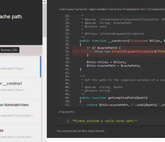Một số cách khắc phục lỗi “Laravel Invalid Argument Exception” Laravel Error Valid Cache Path