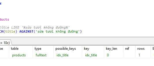 Tìm kiếm nâng cao với MySQL FULLTEXT search Tìm kiếm MySQL FULLTEXT search nâng cao