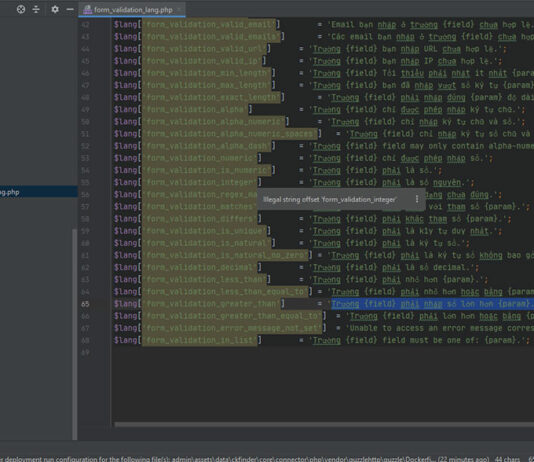 Codeigniter form validation nhiều ngôn ngữ Codeigniter form validation multi language