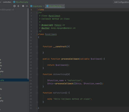 PHP gọi Callback như thế nào? PHP Callback Class